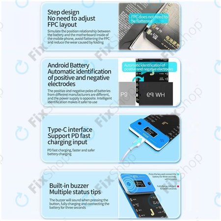 JC BT01 - Charging Board pro Baterie (iPhone 6 - 13 Pro Max)