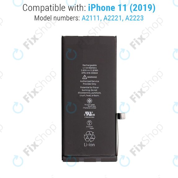Baterie pro iPhone 11, 3110mAh