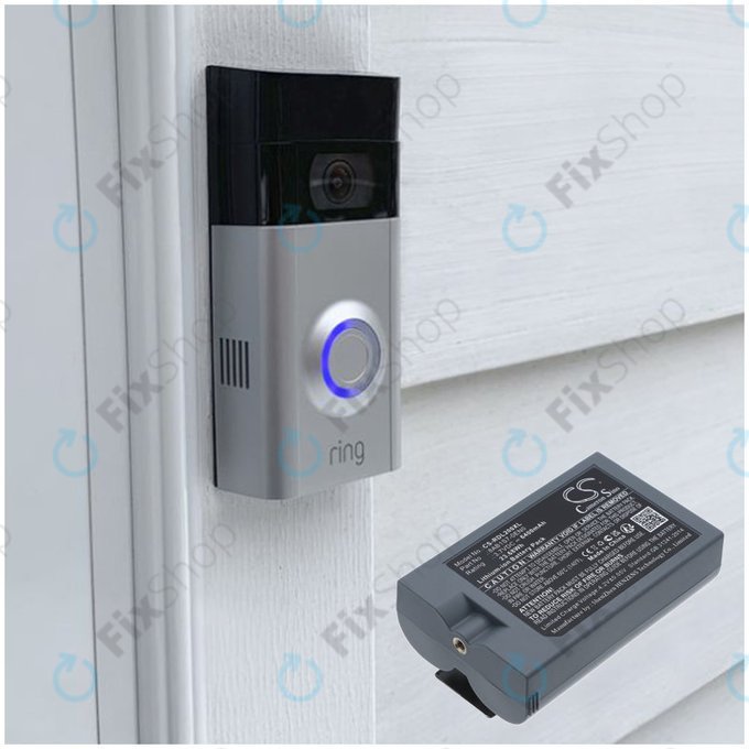 Baterie pro Ring Video Doorbell 2, 3, 4, 6400mAh, Li-Ion, 3.7V, 8AB1S7-0EN0, HQ