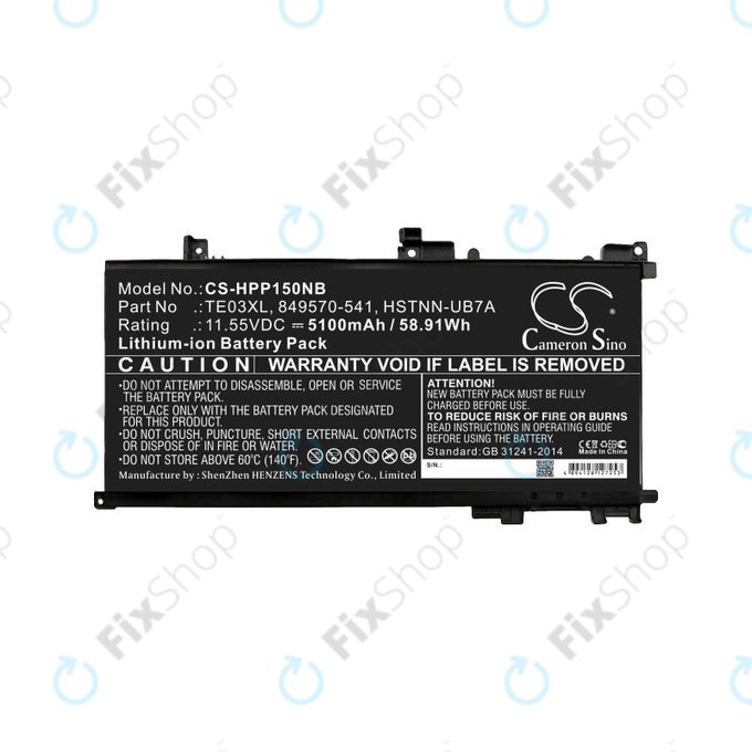 Baterie pro HP Omen 15, Pavilion 15, WASD 15, 5100mAh, Li-Ion, 11.55V, TE03XL, HQ