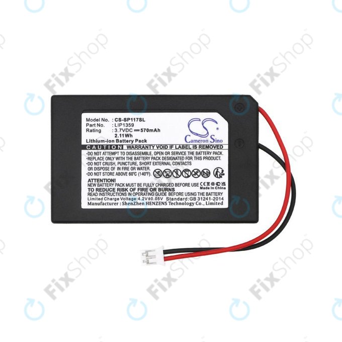 Baterie pro Sony Dualshock 3, 570mAh, Li-Ion, 3.7V, LIP1359, HQ