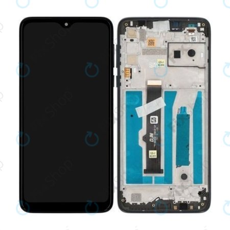 Motorola One Macro - LCD Displej + Dotykové Sklo + Rám (Space Blue) - 5D68C15386 Genuine Service Pack