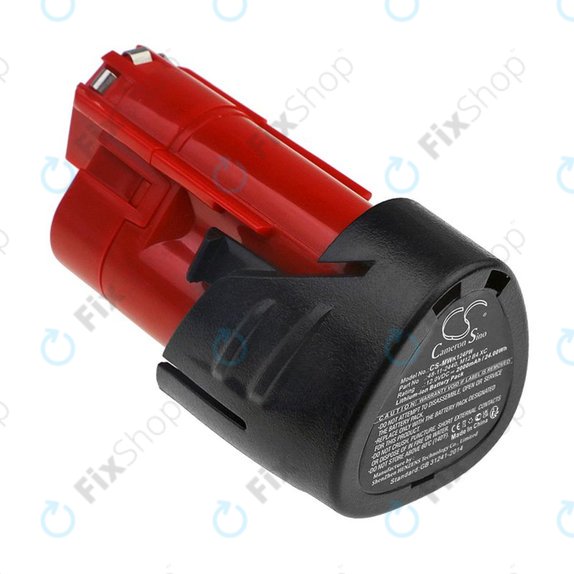 Baterie pro Milwaukee M12 Redlithium XC 4.0, M12 B3 XC, M12 B4 XC, 2000mAh, Li-Ion, 12V, -, HQ