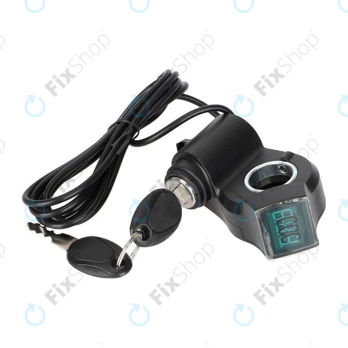 Kugoo Kirin M4, M4 Pro, Speedual, Zero 8X, 10X, MiniWalker, T10-DDM - Spínač Zapalování s Voltmetrem