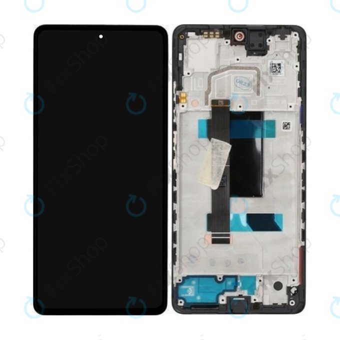 Xiaomi Redmi Note 12 Pro 5G - LCD Displej + Dotykové Sklo + Rám (Midnight Black) - 5600010M1600 Genuine Service Pack