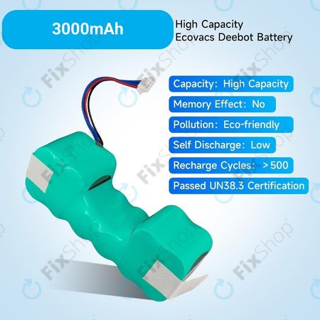 Ecovacs Sweeper-series, Deebot Ozmo-series - Baterie DM88 Ni-MH 12.0V 3000mAh
