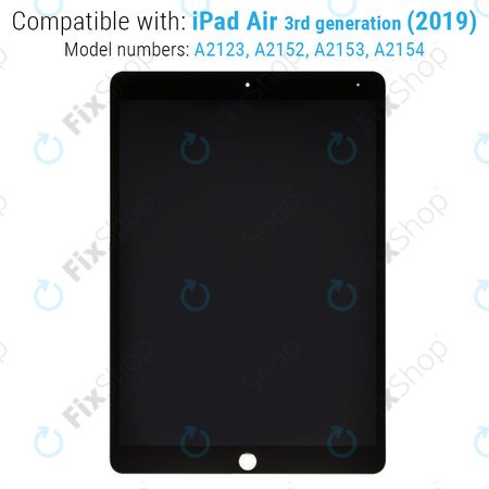 Apple iPad Air (3rd Gen 2019) - LCD Displej + Dotykové Sklo (Black) Refurbished