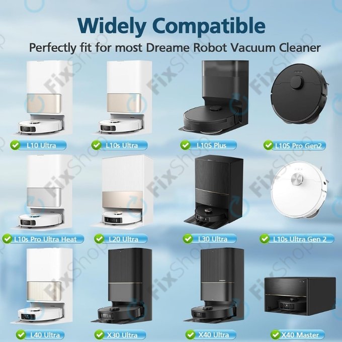 Mopovací útěrka, 2 ks pro Xiaomi Dreame X40 Ultra, L40 Ultra, L10s Ultra, Pro Gen2, Mova E30 Ultra