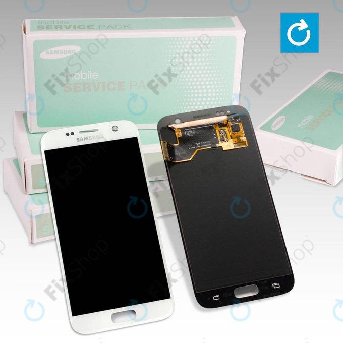 Samsung Galaxy S7 G930F - LCD Displej + Dotykové Sklo (Gold) - GH97-18523C, GH97-18761C, GH97-18757C Genuine Service Pack