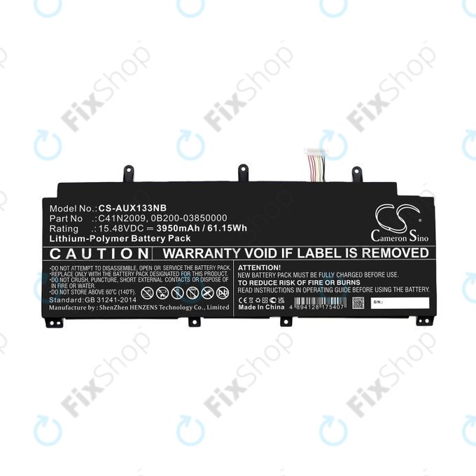 Baterie pro Asus ROG Flow X13 GV301QE-K6008, 3950mAh, Li-Pol, 15.48V, C41N2009, HQ