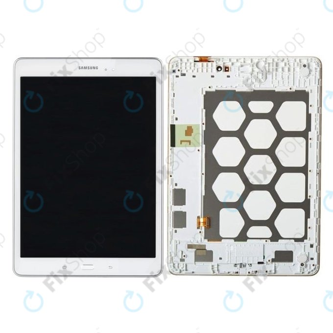 Samsung Galaxy Tab A 9.7 T550 - LCD Displej + Dotykové Sklo + Rám (White) - GH97-17400C Genuine Service Pack