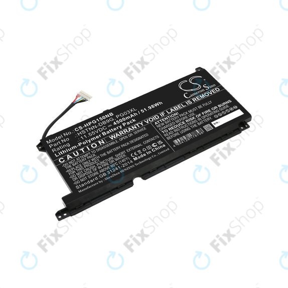 Baterie pro HP Pavilion Gaming 15,16, Spectre X360 15, 4500mAh, Li-Pol, 11.55V, 3ICP6/60/72, HQ