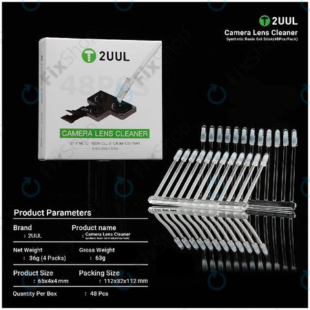 Čisticí gelové tyčinky na čočky kamer, 2UUL CL21, 48ks/balení