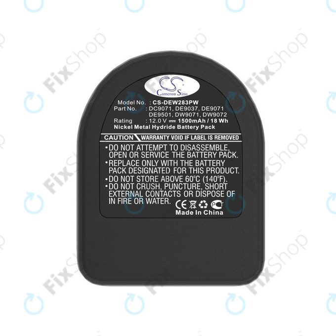 Baterie pro Dewalt DCD940B2, DCD910KX, 1500mAh, Ni-MH, 12V, DC9071, DE9074, HQ