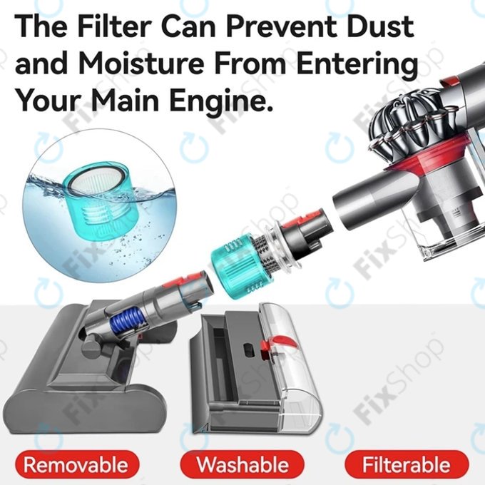 Dyson V-series - Podlahová Hubice Submarine s Omyvatelný Filtrem