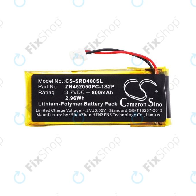 Baterie pro Cardo Scala Rider G4, 800mAh, Li-Pol, 3.7V, ZN452050PC-1S2P, HQ