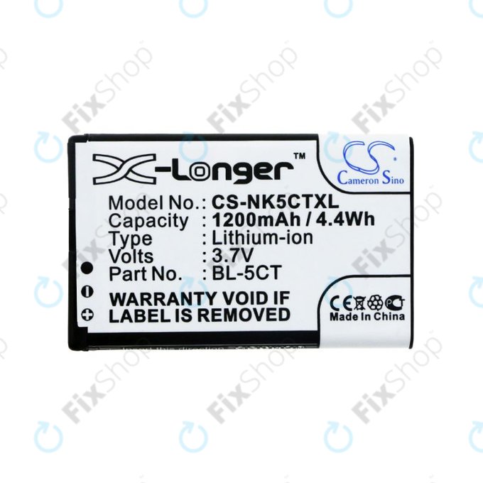 Baterie pro Nokia 5220, 5630, 6303, 6700, C5, 1200mAh, Li-Ion, 3.7V, BL-5CT, HQ