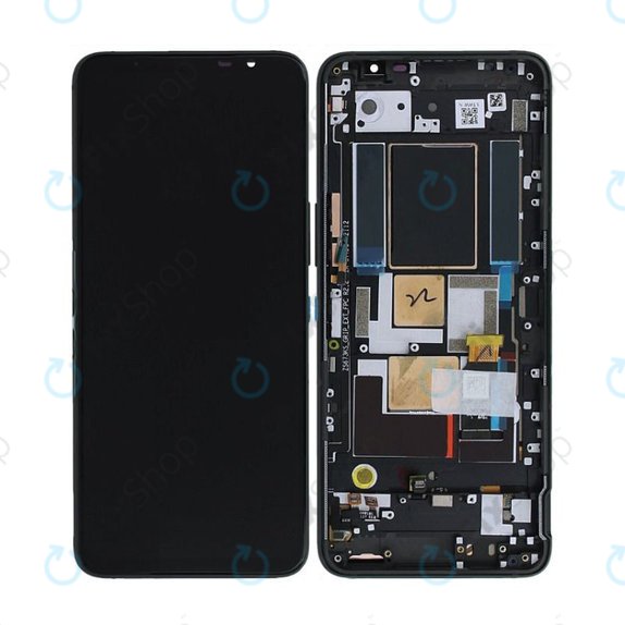 Asus ROG Phone 5s, 5s Pro ZS676KS - LCD Displej + Dotykové sklo + Rám (Blue) - 90AI0092-R20020 Genuine Service Pack
