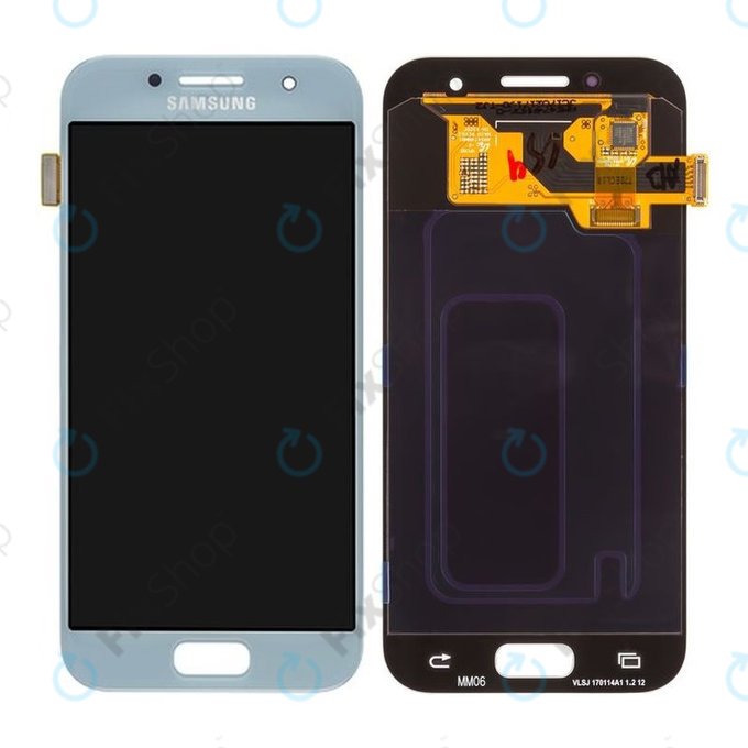 Samsung Galaxy A3 A320F (2017) - LCD Displej + Dotykové Sklo (Blue Mist) - GH97-19732C, GH97-19753C Genuine Service Pack