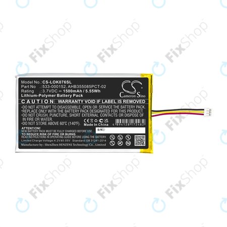 Baterie pro Logitech G913, G913 TKL, G915, G915TKL, 1500mAh, Li-Pol, 3.7V, 533-000152, HQ