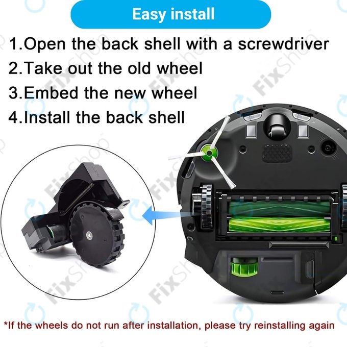 iRobot Roomba e-series, i-series, j-series - Kolo s Motorem (Pravé)