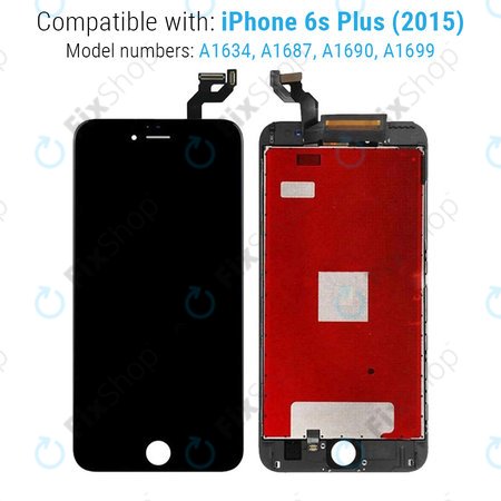 Apple iPhone 6S Plus - LCD Displej + Dotykové Sklo + Rám (Black) TFT