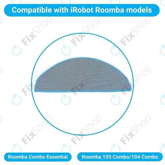 Mopovací útěrka, 2 ks pro iRobot Roomba Combo Essential, Roomba 105 Combo, 104 Combo
