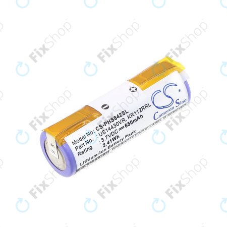 Baterie pro Philips HS8420, 650mAh, Li-Ion, 3.7V, US14430VR, KR112RRL, HQ