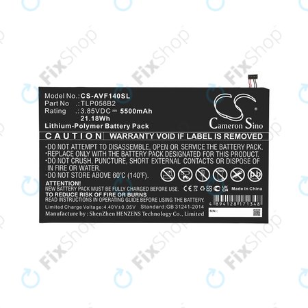 Baterie pro Vodafone Tab Prime 7, 5500mAh, Li-Pol, 3.85V, TLP058B2, HQ