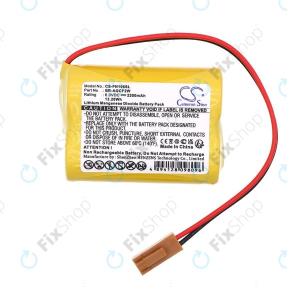 Baterie pro Beta iSV Amplifier, 2200mAh, Li-MnO2, 6V, BR-AGCF2W, HQ