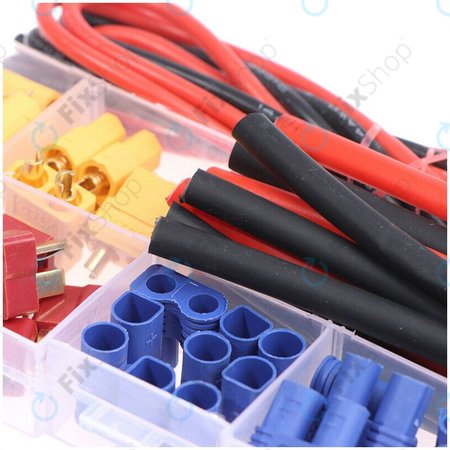 Amass - Set na Opravu Baterií (T-plug, EC3, XT60, Silikononvý Drát a Bužírky)