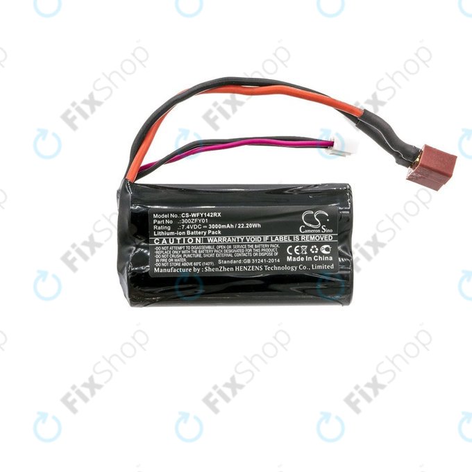 Baterie pro WLToys FY01, FY02, FY03, 12423, 12428, 3000mAh, Li-Ion, 7.4V, 300ZFY01, HQ