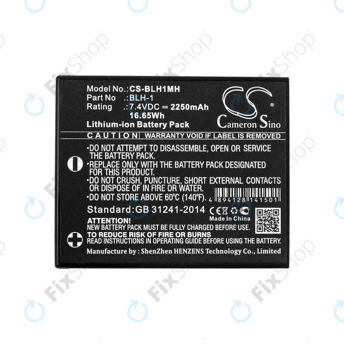 Baterie pro Olympus E-M1, 2250mAh, Li-Ion, 7.4V, BLH-1, HQ