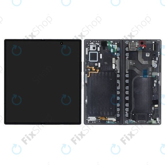 Samsung Galaxy Z Fold 7 F966B - LCD Displej + Dotykové Sklo + Rám (Jetblack) OLED
