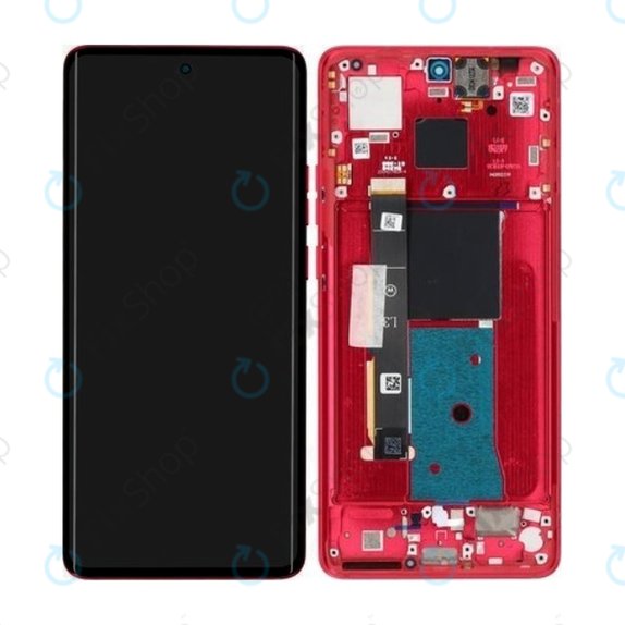 Motorola Edge 40 - LCD Displej + Dotykové Sklo + Rám (Viva Magenta) - 5D68C22712 Genuine Service Pack