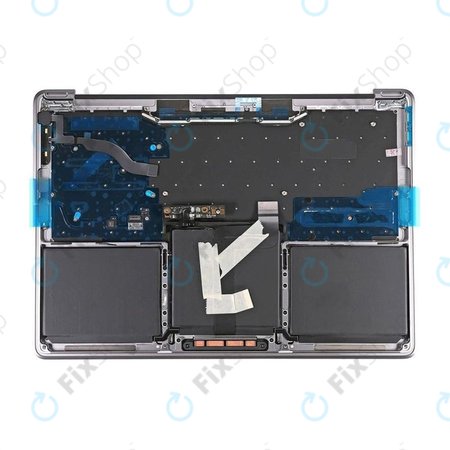 Apple MacBook Pro 13" A1708 (Late 2016 - Mid 2017) - Horní Rám Klávesnice + Klávesnice US + Mikrofon + Trackpad + Reproduktory (Space Gray)
