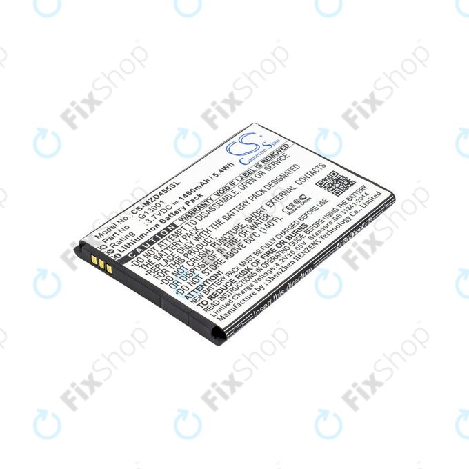 Baterie pro Navon Mizu D455, 1460mAh, Li-Ion, 3.7V, G13001, HQ