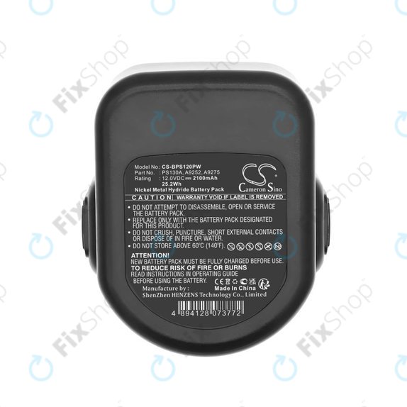 Baterie pro Black & Decker Cd1202, 2100mAh, Ni-MH, 12V, PS130A, HQ