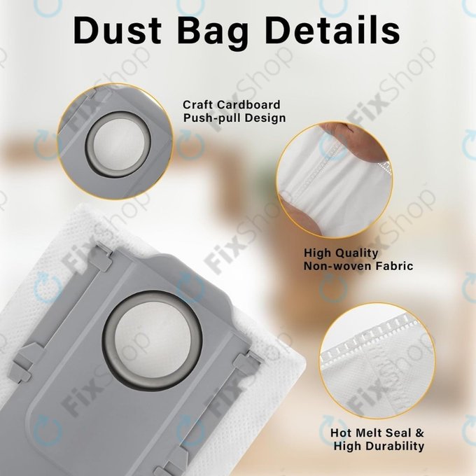 Xiaomi Roborock Qrevo Curv, Qrevo Edge, S8 MaxV Ultra, S8 Max Ultra, Saros 10, Saros 10R, QV-series - Sáček do vysavače