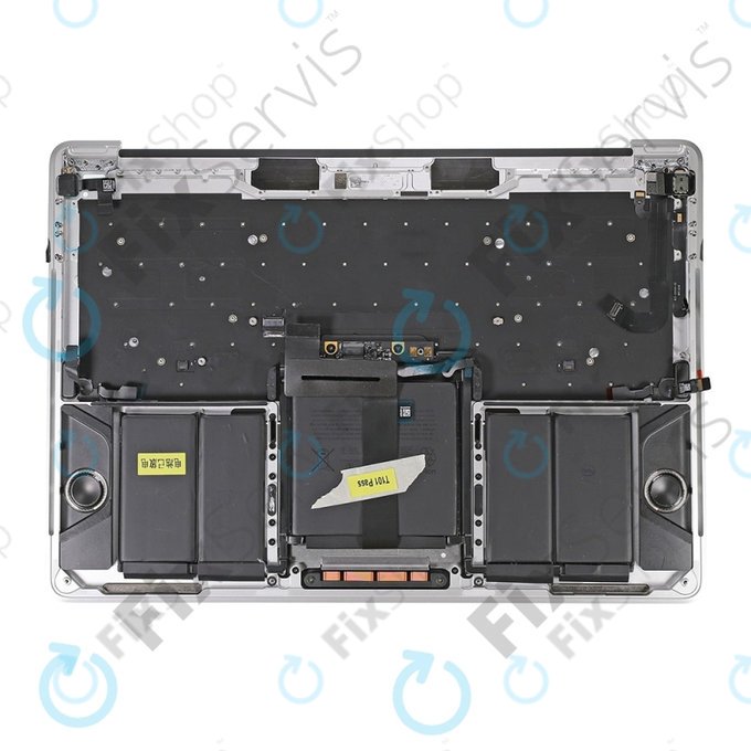 Apple MacBook Pro 13" A1706 (Late 2016 - Mid 2017) - Horní Rám Klávesnice + Klávesnice US + Mikrofon + Trackpad + Reproduktory (Silver)