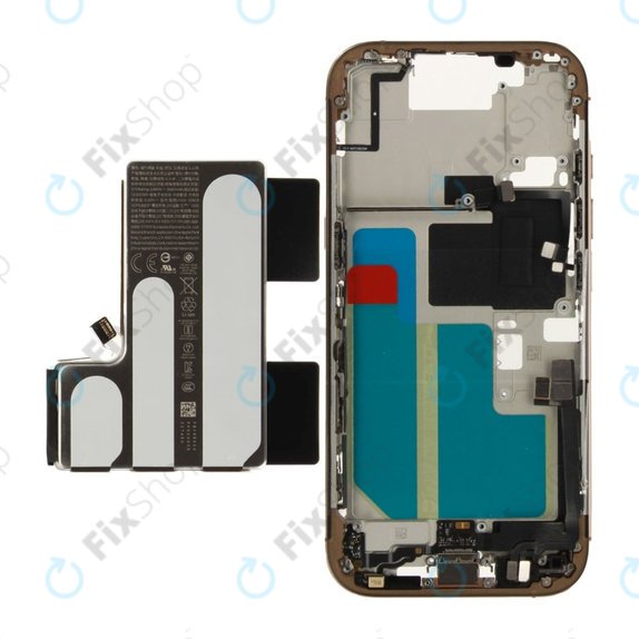 Střední Rám s Baterií pro iPhone 16 Pro | Desert Titanium | ZD076-00691 | Genuine Apple