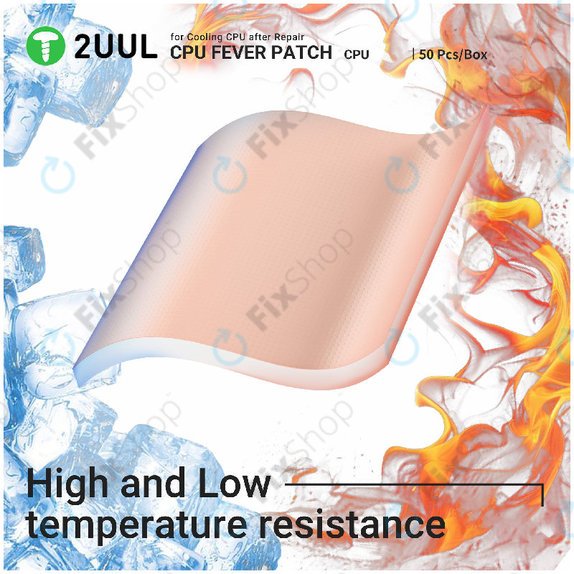 Teplovodivá podložka pro CPU, 2UUL SC09, 17x15x1.5mm