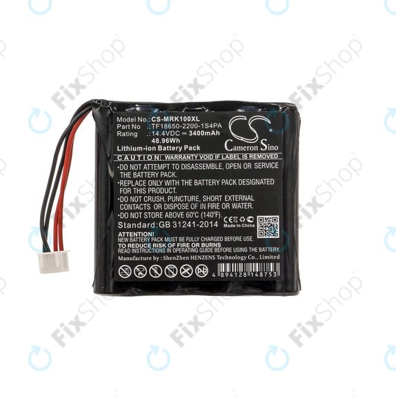 Baterie pro Marshall Kilburn, 3400mAh, Li-Ion, 14.4V, TF18650-2200-1S4PA, HQ
