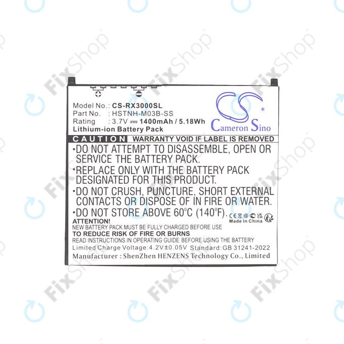 Baterie pro HP Compaq iPAQ rx3000, rx3115, rx3700, hx2110, hx2790, 1400mAh, Li-Ion, 3.7V, HSTNH-M03B-SS, HQ