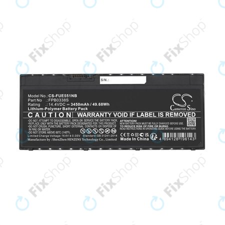 Baterie pro Fujitsu Lifebook E4411, E448, E458, 3450mAh, Li-Pol, 14.4V, FPB0338S, HQ