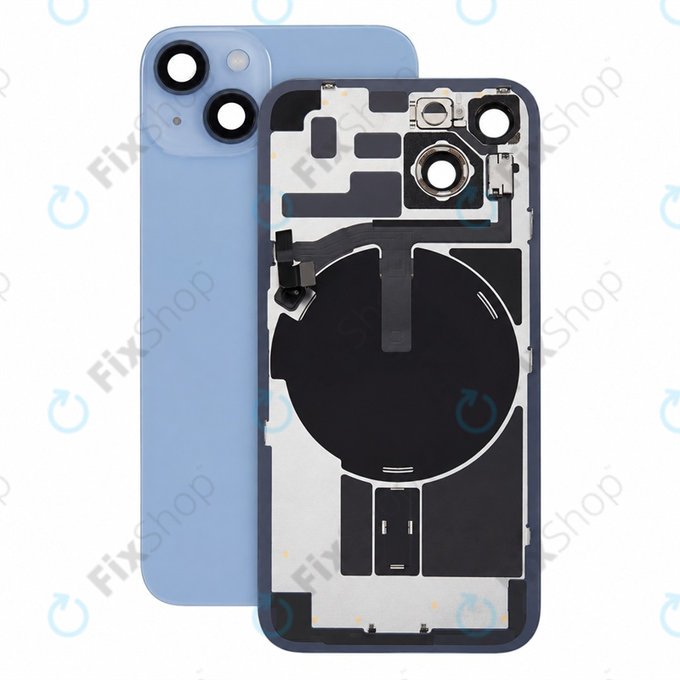 Sklo zadního housingu pro iPhone 14, Blue, Pulled A