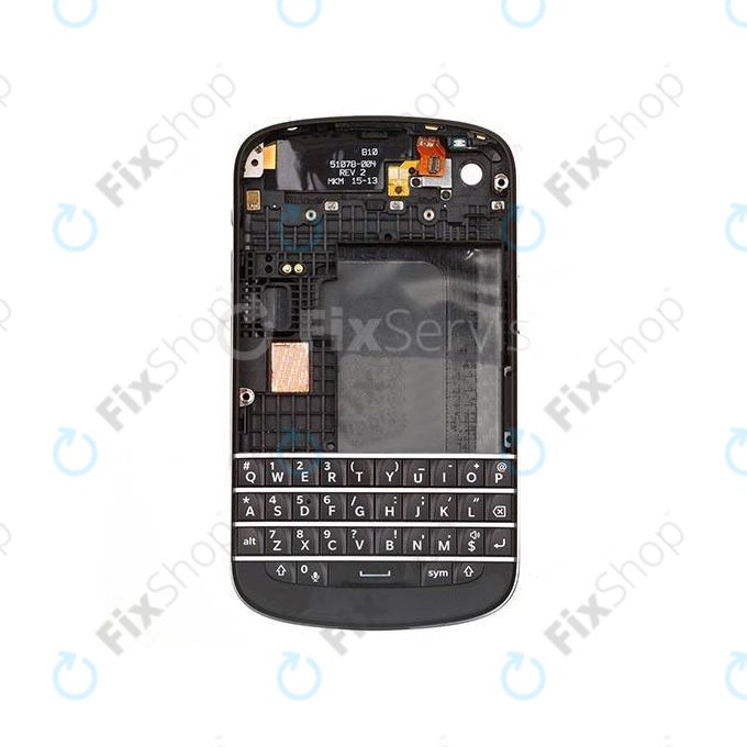 Blackberry Q10 - LCD Displej + Dotykové Sklo + Rám (White) TFT