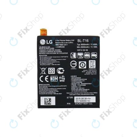 LG G Flex 2 H955 - Baterie BL-T16 3000mAh - EAC62718201 Genuine Service Pack