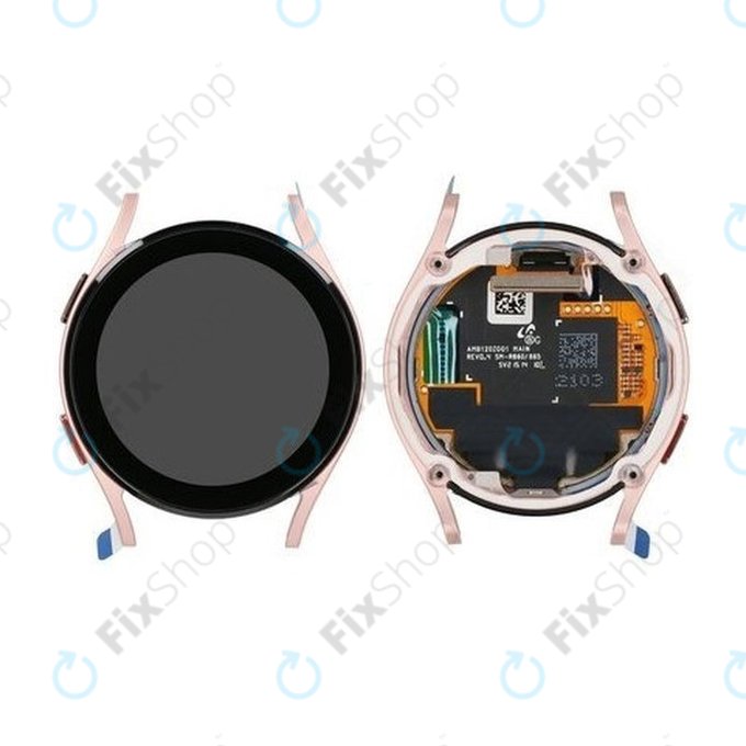 Samsung Galaxy Watch 4 40mm R865 - LCD Displej + Dotykové Sklo + Rám (Pink Gold) - GH97-26411D Genuine Service Pack