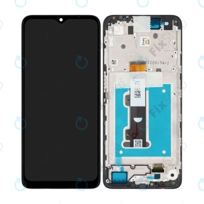 Motorola Moto E22i, E22 - LCD Displej + Dotykové Sklo + Rám (Black) - 5D68C21594 Genuine Service Pack